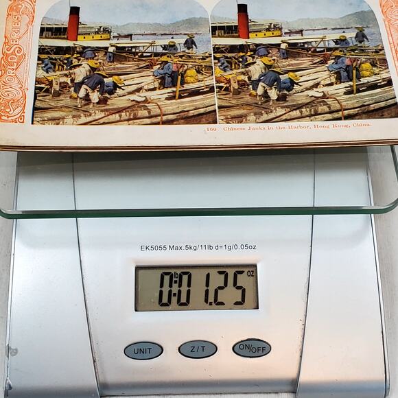 Antique World Series China Hong Kong Color Stereoview Lot of 4 Lighthouse - Picture 7 of 7